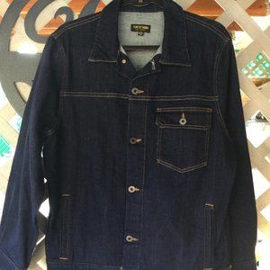FLINT & TINDER Denim Jean Jacket L Dark Indigo
